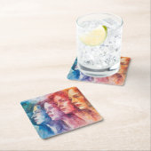 Gezichten van vrouwen - Waterverf schilderij Kartonnen Onderzetters (Insitu)