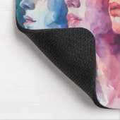 Gezichten van vrouwen - Waterverf schilderij Muismat (Hoek)