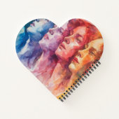 Gezichten van vrouwen - Waterverf schilderij Notitieboek (Achterkant)