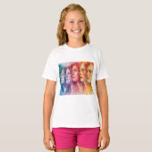 Gezichten van vrouwen - Waterverf schilderij T-shirt (Voorkant volledig)