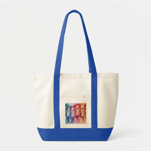 Gezichten van vrouwen - Waterverf schilderij Tote Bag (Voorkant)
