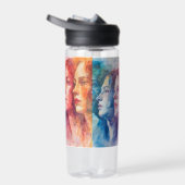 Gezichten van vrouwen - Waterverf schilderij Waterfles (Rechts)