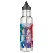 Gezichten van vrouwen - Waterverf schilderij Waterfles (Links)