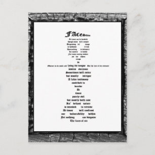 Gezichten van zonde briefkaart