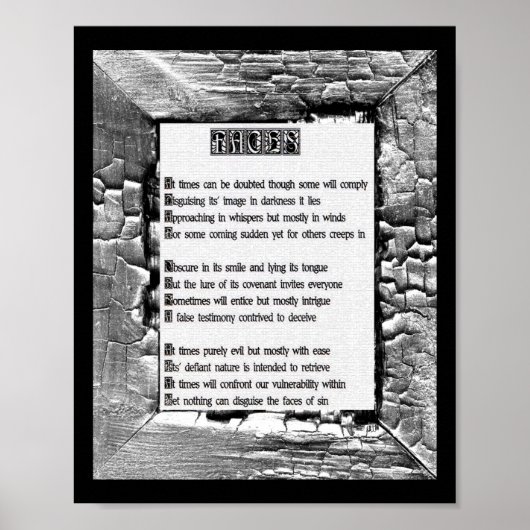 Gezichten van zonde poster (Voorkant)