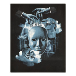 Gezichtloos - Techno-Gothic Streetwear Design Foto Afdruk