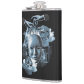 Gezichtloos - Techno-Gothic Streetwear Design Heupfles (Links)