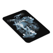 Gezichtloos - Techno-Gothic Streetwear Design Magneet (Rechterzijde)