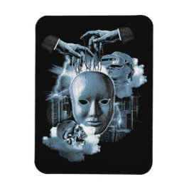 Gezichtloos - Techno-Gothic Streetwear Design Magneet