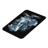 Gezichtloos - Techno-Gothic Streetwear Design Magneet (Linkerzijde)