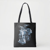Gezichtloos - Techno-Gothic Streetwear Design Tote Bag (Voorkant)