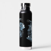 Gezichtloos - Techno-Gothic Streetwear Design Waterfles (Rechts)