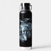 Gezichtloos - Techno-Gothic Streetwear Design Waterfles (Achterkant)