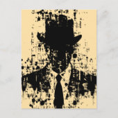 Gezichtloze gentleman: Abstracte elegantie Briefkaart (Voorkant)