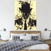 Gezichtloze gentleman: Abstracte elegantie Canvas Afdruk (Insitu (Slaapkamer))