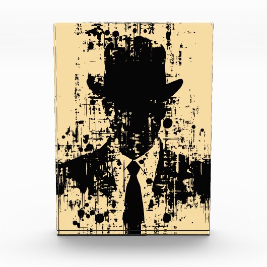 Gezichtloze gentleman: Abstracte elegantie Fotoblokken (Voorkant)