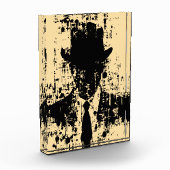 Gezichtloze gentleman: Abstracte elegantie Fotoblokken (Links)