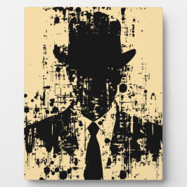 Gezichtloze gentleman: Abstracte elegantie Fotoplaat