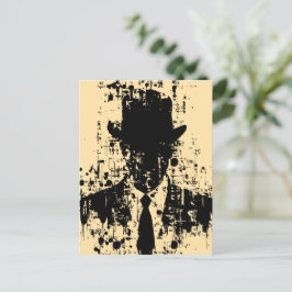 Gezichtloze Heer: Abstracte Elegantie Briefkaart