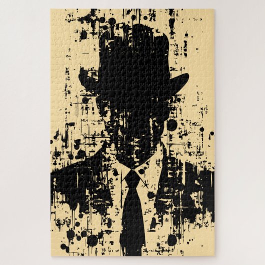 Gezichtloze heer: Abstracte elegantie Legpuzzel (Verticaal)
