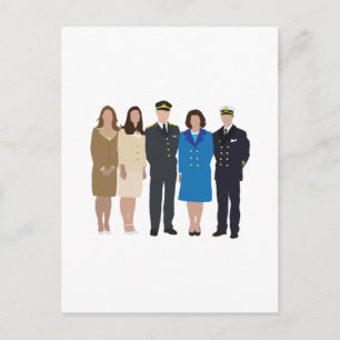 Gezichtloze illustratie van de koninklijke familie briefkaart