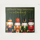 Gezichtloze Notenkraker Groene Kerst Foto Achtergr Wandkleed (Voorkant (horizontaal))