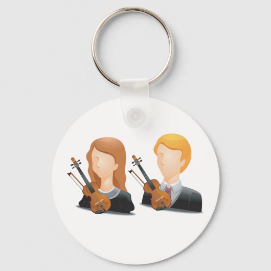Gezichtloze Violinisten Sleutelhanger (Voorkant)