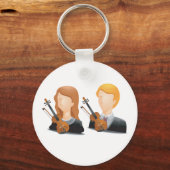 Gezichtloze Violinisten Sleutelhanger (Voorkant)