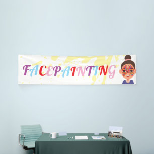 Gezichts schminken Gezichts schilder Kunst Bedrijf Spandoek