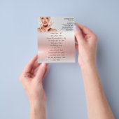 GEZICHTSBEHANDELINGEN Schoonheidssalon 4.5 "x5.6" Flyer (Hand)