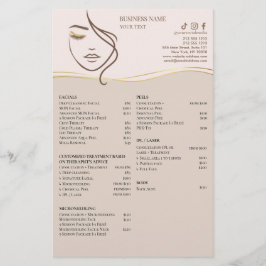 GEZICHTSBEHANDELINGEN Schoonheidssalon flyer