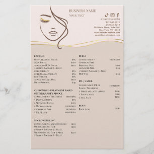 GEZICHTSBEHANDELINGEN Schoonheidssalon flyer
