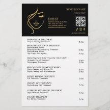 GEZICHTSBEHANDELINGEN Schoonheidssalon flyer