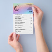 GEZICHTSBEHANDELINGEN Schoonheidssalon flyer (Hand)