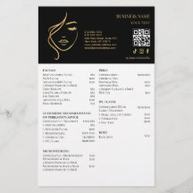 GEZICHTSBEHANDELINGEN Schoonheidssalon flyer