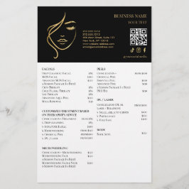 GEZICHTSBEHANDELINGEN Schoonheidssalon flyer