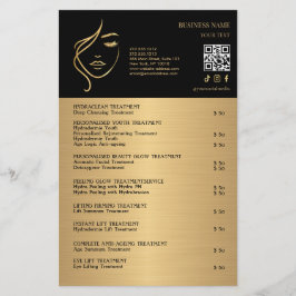 GEZICHTSBEHANDELINGEN Schoonheidssalon flyer