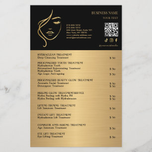 GEZICHTSBEHANDELINGEN Schoonheidssalon flyer