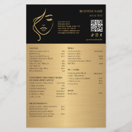 GEZICHTSBEHANDELINGEN Schoonheidssalon flyer