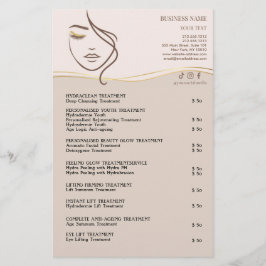 GEZICHTSBEHANDELINGEN Schoonheidssalon flyer