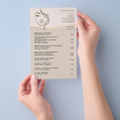 GEZICHTSBEHANDELINGEN Schoonheidssalon flyer (Hand)