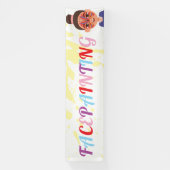 Gezichtsbeschildering Gezichtskunstenaar Kunstenaa Spandoek (Verticaal)