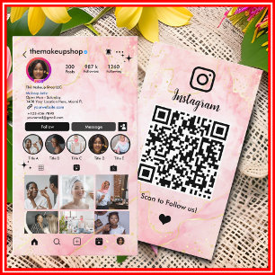 Gezichtsbouwer Moderne Kapsalon Instagram QR Visitekaartje