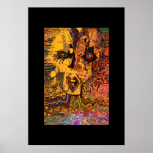 Gezichtschilderij Poster