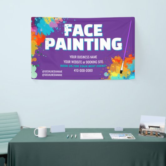 Gezichtschildering Business Banner Sign (Beurs)