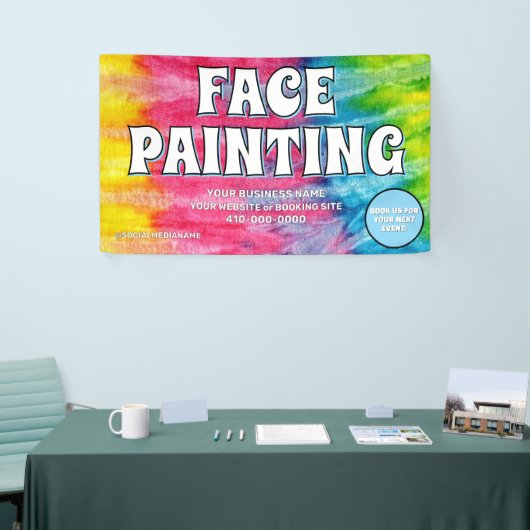 Gezichtschildering Business Banner Sign (Beurs)