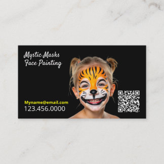 Gezichtschildering QR Visitekaartje