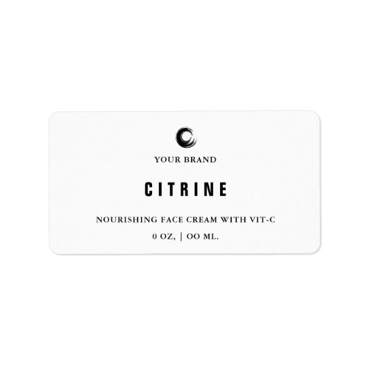Gezichtscrème Small Jar Label (Voorkant)