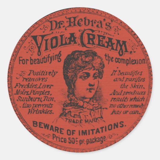 gezichtscrème verpakking ronde sticker (Voorkant)