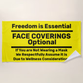 Gezichtsdekking optioneel - Medische vrijstelling Strandlaken (Voorkant)